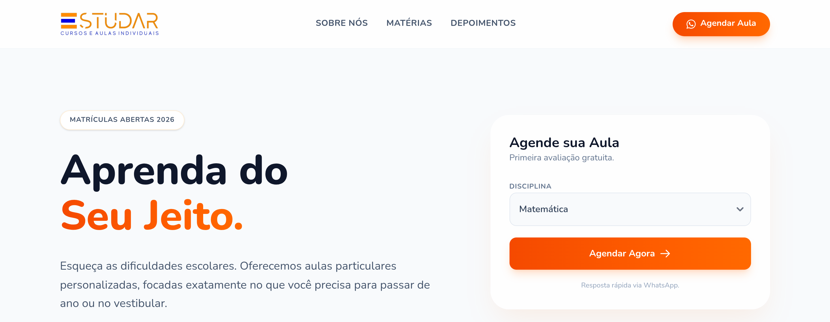 Preview do site Estuda Aulas