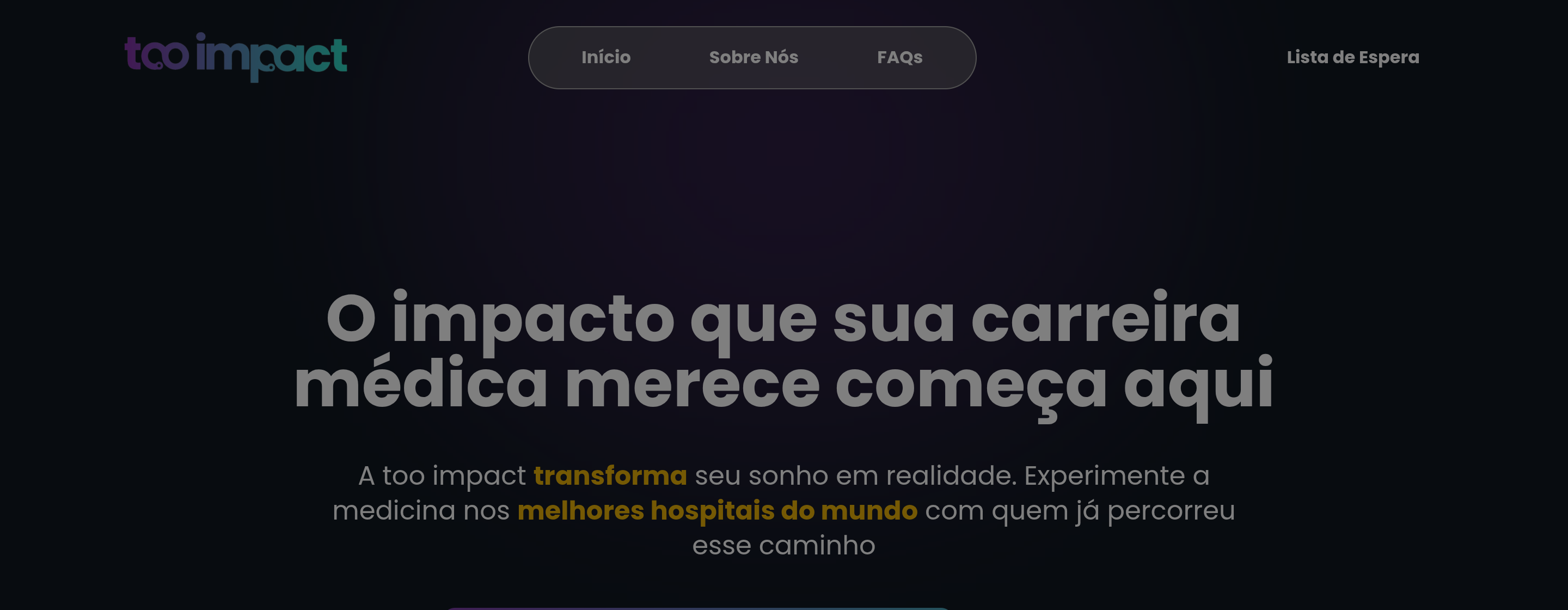 Preview do site Too Impact
